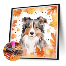 Load image into Gallery viewer, Diamond Painting - Full Round - maple leaf puppy (30*30CM)
