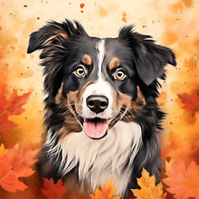 Load image into Gallery viewer, Diamond Painting - Full Round - maple leaf puppy (30*30CM)
