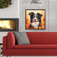 Load image into Gallery viewer, Diamond Painting - Full Round - maple leaf puppy (30*30CM)
