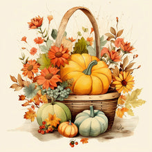 Load image into Gallery viewer, Diamond Painting - Full Round - Pumpkin flower basket (30*30CM)
