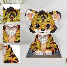 Load image into Gallery viewer, Wooden Crystal Painting Desktop Kit Diamond Art Table Decor (Tiger)
