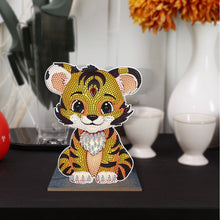Load image into Gallery viewer, Wooden Crystal Painting Desktop Kit Diamond Art Table Decor (Tiger)
