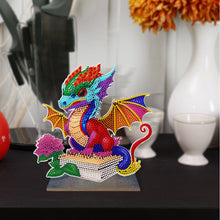 Load image into Gallery viewer, Wooden Crystal Painting Desktop Kit Diamond Art Table Decor (Dragon Baby #3)
