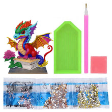 Load image into Gallery viewer, Wooden Crystal Painting Desktop Kit Diamond Art Table Decor (Dragon Baby #3)
