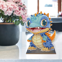 Load image into Gallery viewer, Wooden Crystal Painting Desktop Kit Diamond Art Table Decor (Dragon Baby #5)
