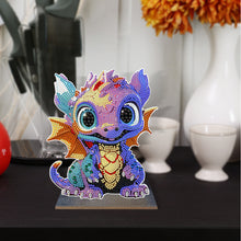 Load image into Gallery viewer, Wooden Crystal Painting Desktop Kit Diamond Art Table Decor (Dragon Baby #6)
