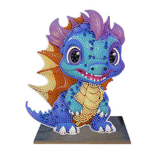 Load image into Gallery viewer, Wooden Crystal Painting Desktop Kit Diamond Art Table Decor (Dragon Baby #7)
