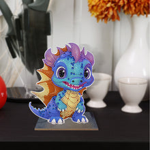Load image into Gallery viewer, Wooden Crystal Painting Desktop Kit Diamond Art Table Decor (Dragon Baby #7)
