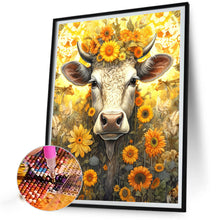 Load image into Gallery viewer, Diamond Painting - Full Round - Sunflower and old cow (40*50CM)
