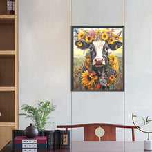 Load image into Gallery viewer, Diamond Painting - Full Round - Sunflower and old cow (40*50CM)
