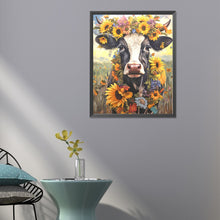 Load image into Gallery viewer, Diamond Painting - Full Round - Sunflower and old cow (40*50CM)

