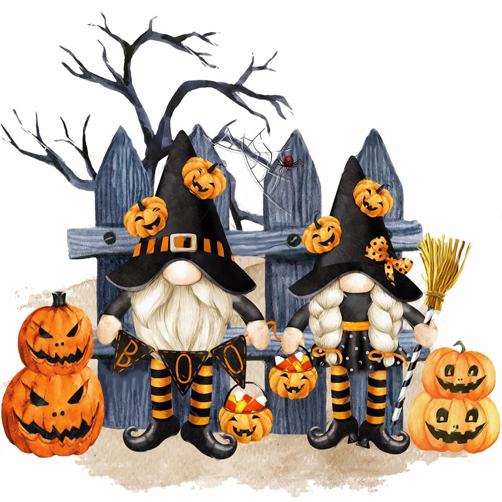 Diamond Painting - Full Round - halloween gnome (30*30CM)