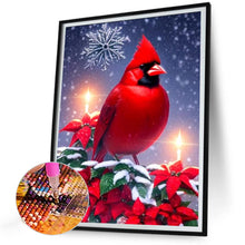 Load image into Gallery viewer, Diamond Painting - Full Round - cardinal in snow scene (30*40CM)
