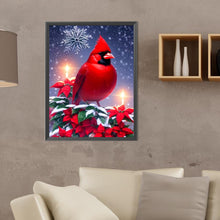 Load image into Gallery viewer, Diamond Painting - Full Round - cardinal in snow scene (30*40CM)
