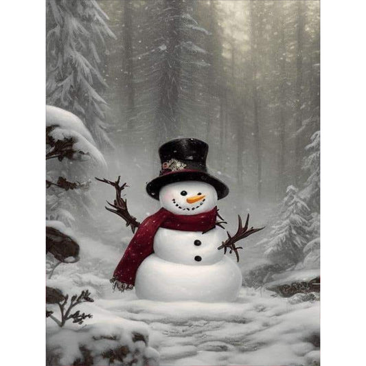 Diamond Painting - Full Round - snowy snowman (30*40CM)