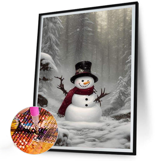 Diamond Painting - Full Round - snowy snowman (30*40CM)