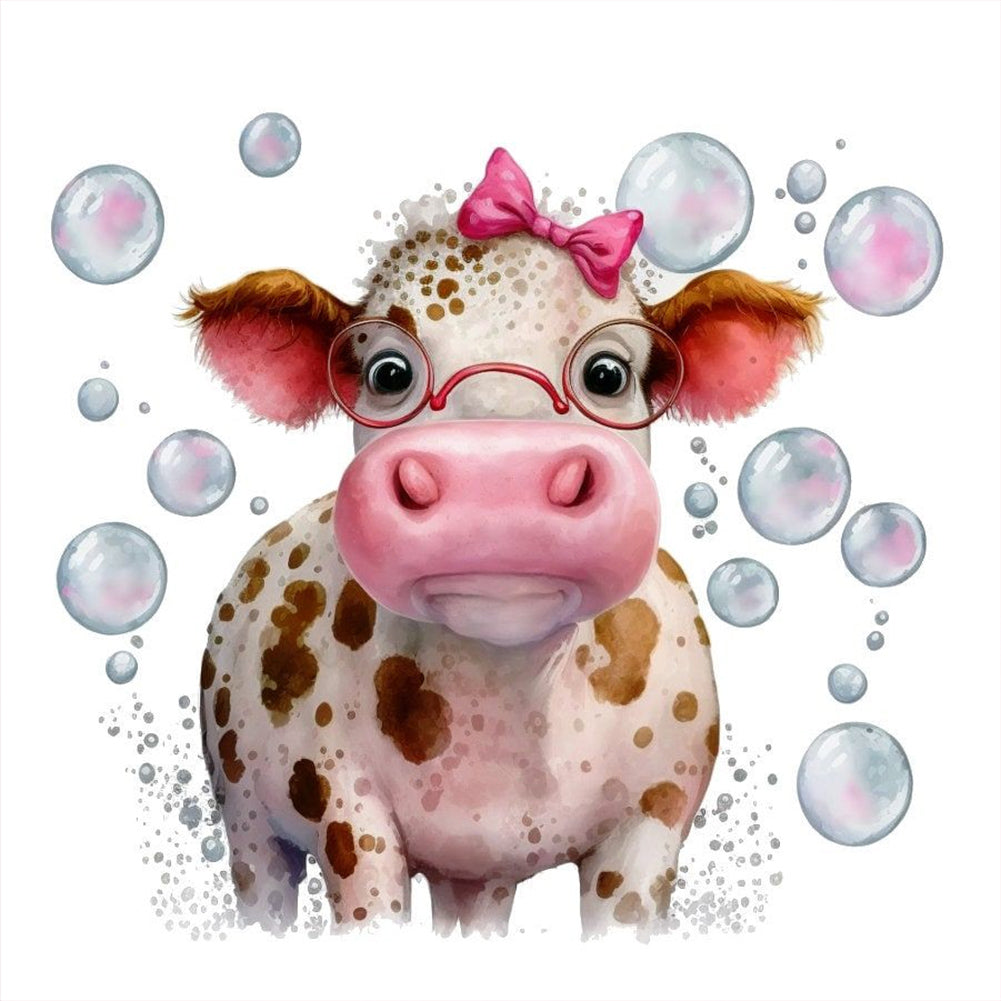 Diamond Painting - Full Round - bubble cow (30*30CM)