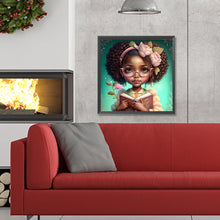 Load image into Gallery viewer, Diamond Painting - Full Round - curly black girl (30*30CM)
