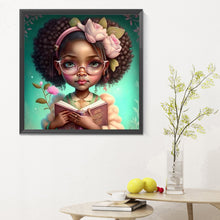 Load image into Gallery viewer, Diamond Painting - Full Round - curly black girl (30*30CM)
