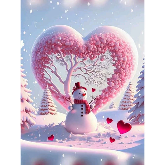 Diamond Painting - Full Round - Love snowman (30*40CM)