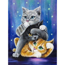 Load image into Gallery viewer, Diamond Painting - Full Round - cat mischief (30*40CM)
