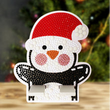 Load image into Gallery viewer, Diamond Painting Desktop Cellphone Stand Best Gift for Girls (Christmas Penguin)
