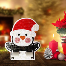 Load image into Gallery viewer, Diamond Painting Desktop Cellphone Stand Best Gift for Girls (Christmas Penguin)
