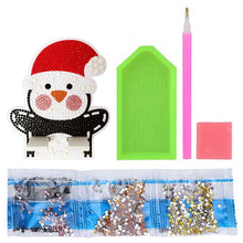 Load image into Gallery viewer, Diamond Painting Desktop Cellphone Stand Best Gift for Girls (Christmas Penguin)
