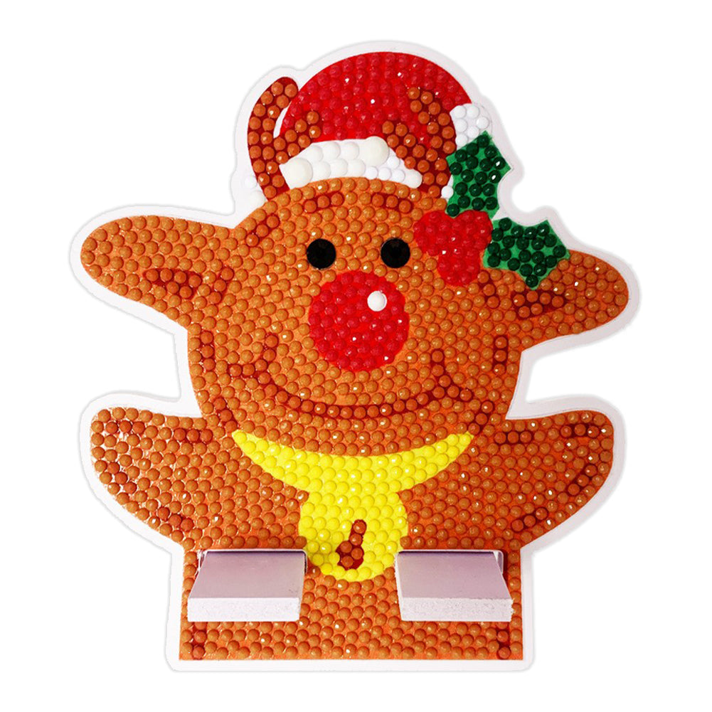 Diamond Painting Desktop Cellphone Stand Best Gift for Girls (Christmas Elk)