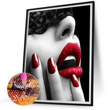 Load image into Gallery viewer, Diamond Painting - Full Round - flaming red lips (30*40CM)
