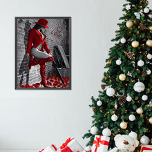 Load image into Gallery viewer, Diamond Painting - Full Round - girl in red (30*40CM)
