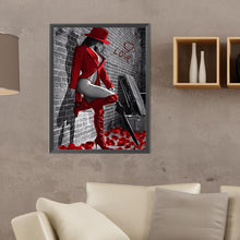 Load image into Gallery viewer, Diamond Painting - Full Round - girl in red (30*40CM)
