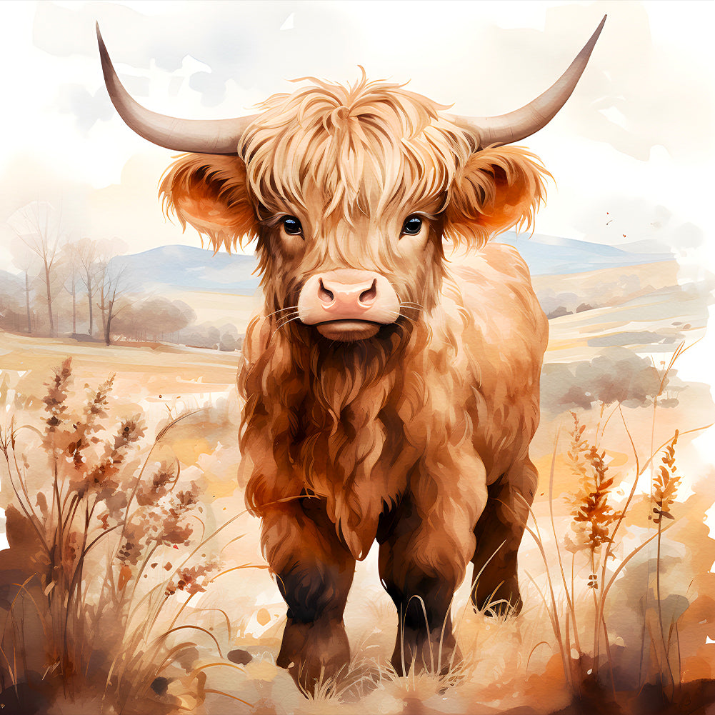 Diamond Painting - Full Round - highland yak (30*30CM)