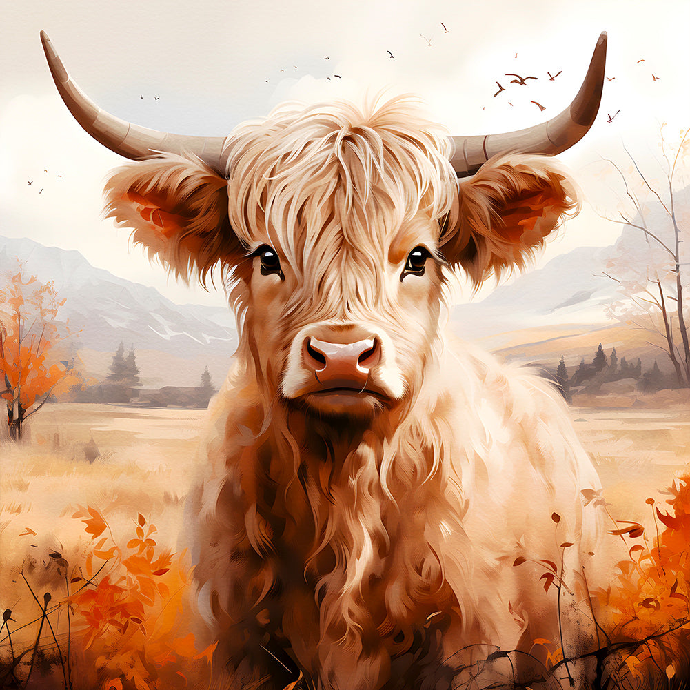 Diamond Painting - Full Round - highland yak (30*30CM)