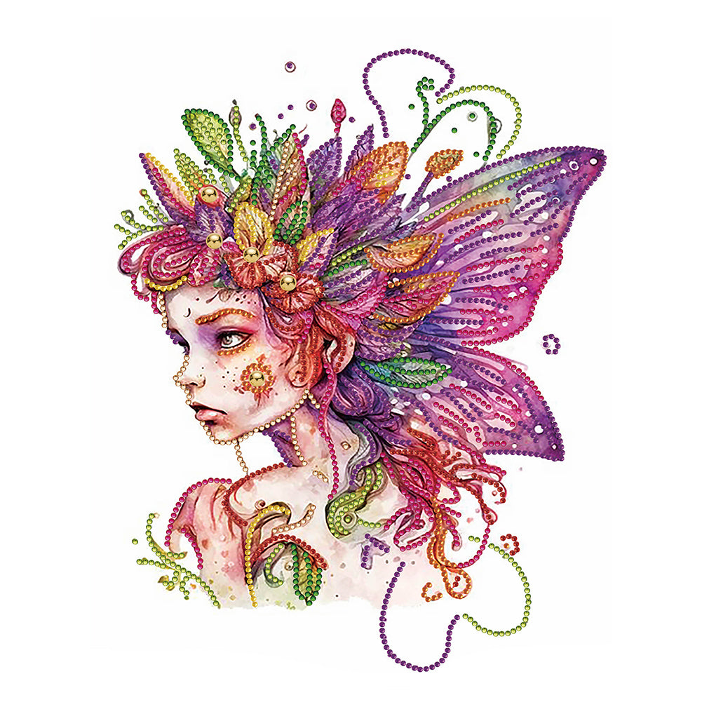 Diamond Painting - Partial Special Shaped - butterfly elf (30*40CM)