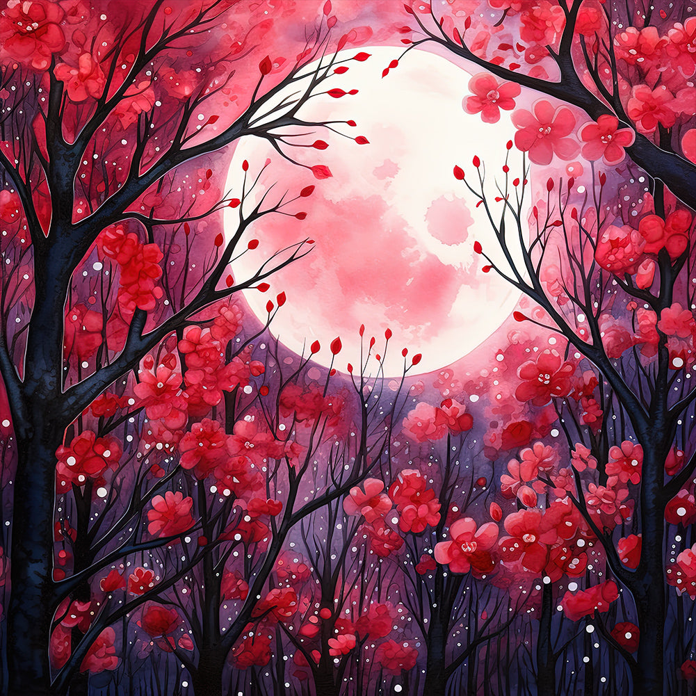 Diamond Painting - Full Round - Mangrove forest under moonlight (30*30CM)