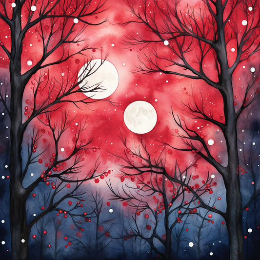 Diamond Painting - Full Round - Mangrove forest under moonlight (30*30CM)