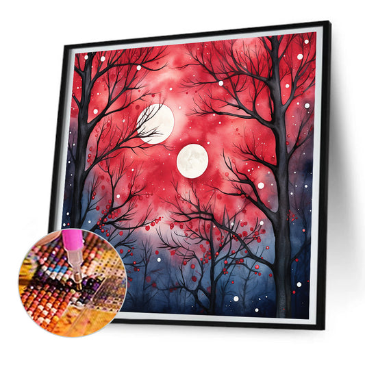 Diamond Painting - Full Round - Mangrove forest under moonlight (30*30CM)