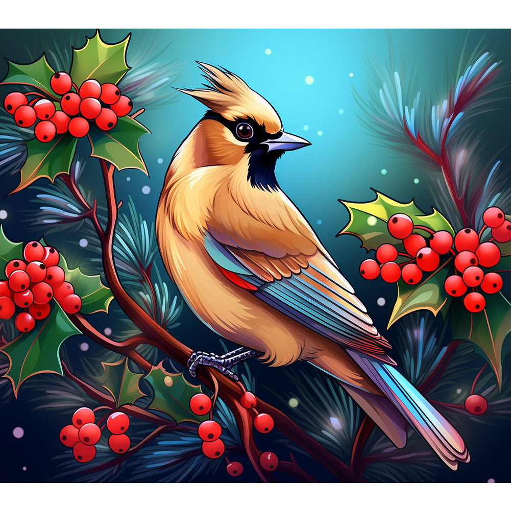 Diamond Painting - Full Round - glass art bird (35*30CM)