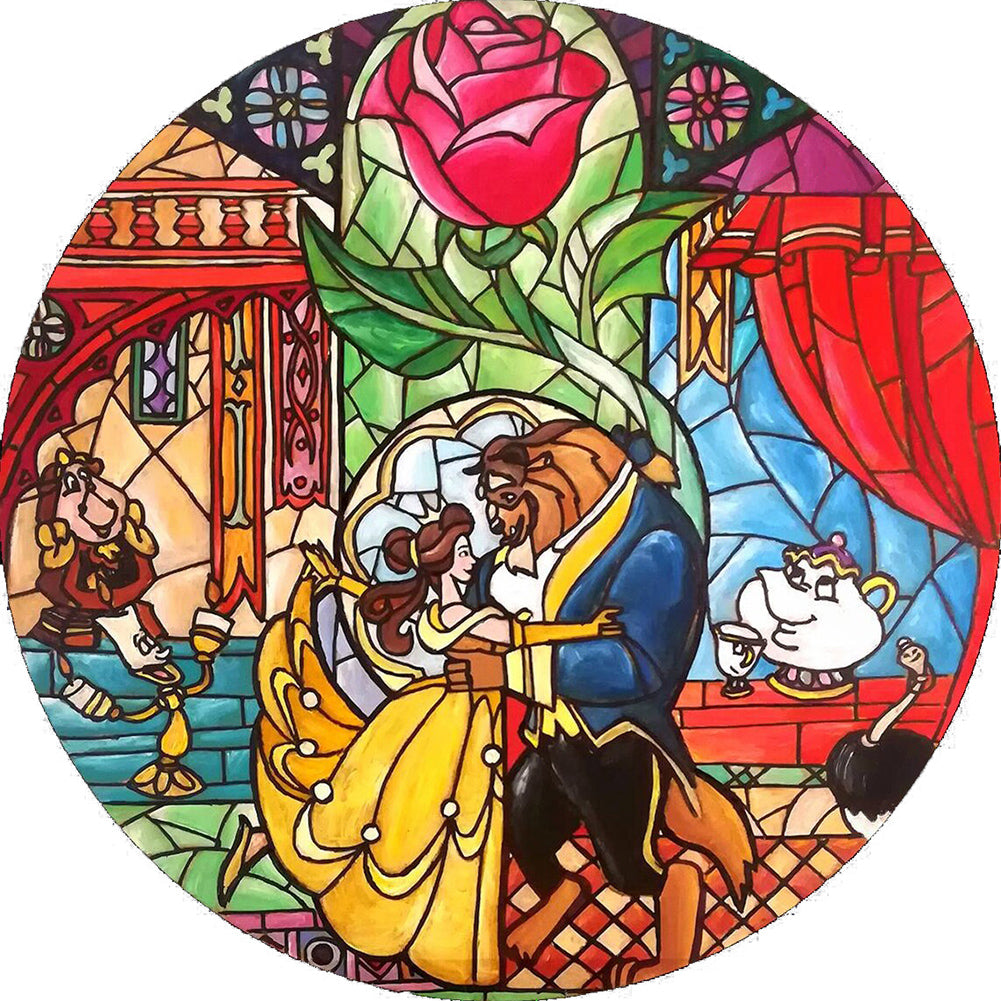 Diamond Painting - Full Round - beauty and the beast (35*35CM)