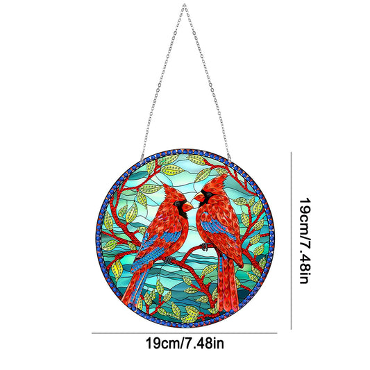 Suncatcher Double Sided Diamond Painting Hanging Sign (Freckled Bird #5)