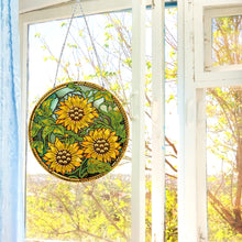 Load image into Gallery viewer, Suncatcher Double Sided Diamond Painting Hanging Sign (Sunflower #6)
