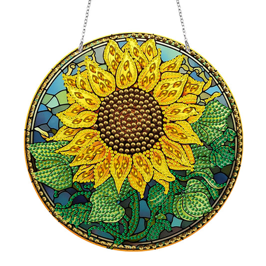 Suncatcher Double Sided Diamond Painting Hanging Sign (Sunflower #7)