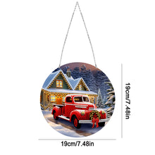 Load image into Gallery viewer, Suncatcher Double Sided Special Shape Crystal Painting Ornaments Xmas Red Truck

