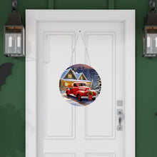 Load image into Gallery viewer, Suncatcher Double Sided Special Shape Crystal Painting Ornaments Xmas Red Truck
