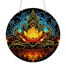 Load image into Gallery viewer, Suncatcher Double Sided Special Shape Crystal Painting Ornaments Lotus Power
