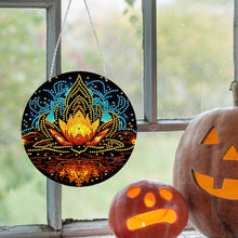 Load image into Gallery viewer, Suncatcher Double Sided Special Shape Crystal Painting Ornaments Lotus Power
