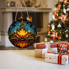 Load image into Gallery viewer, Suncatcher Double Sided Special Shape Crystal Painting Ornaments Lotus Power
