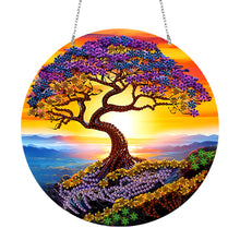 Load image into Gallery viewer, Suncatcher Double Sided Crystal Painting Ornaments Cliff Tree of Life
