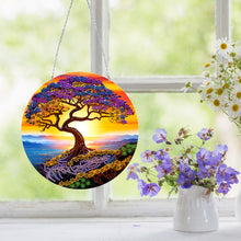 Load image into Gallery viewer, Suncatcher Double Sided Crystal Painting Ornaments Cliff Tree of Life
